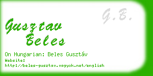 gusztav beles business card